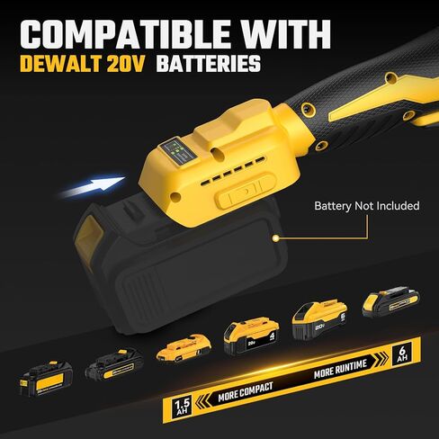 مفتاح ربط سقاطة لاسلكي 3/8 بوصة لبطارية DeWalt 20V Max - مجموعة سقاطة كهربائية بمحرك بدون فرش 75 قدم رطل مع سرعة متغيرة 0-300 دورة في الدقيقة، 8 مقابس، محولات 3/8 بوصة و1/4 بوصة، شريط تمديد 3 بوصة (الأداة فقط) in Kuwait