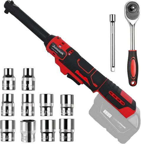 مفتاح ربط سقاطة لاسلكي ممتد 3/8 بوصة لبطاريات De-Walt 20V MAX (بدون بطارية) 6 بوصة شريط تمديد سائق سقاطة كهربائي مع سرعة متغيرة 60 قدم رطل سقاطة لاسلكية 10 مآخذ مع ضوء LED in Kuwait