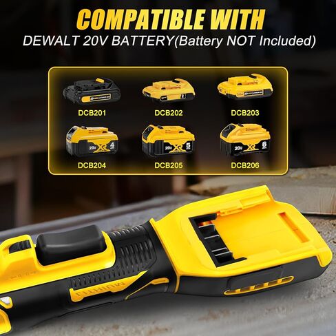 مفتاح ربط بسقاطة لاسلكي ممتد مقاس 3/8 بوصة متوافق مع بطارية Dewalt 20V - ضوء LED مدمج، رقبة طويلة 6 بوصة (الأداة فقط) in Kuwait