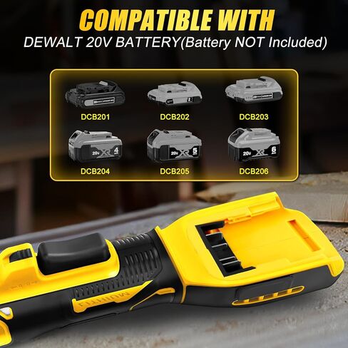 مفتاح ربط بسقاطة لاسلكي ممتد مقاس 3/8 بوصة متوافق مع بطارية Dewalt 20V - ضوء LED مدمج، رقبة طويلة 6 بوصة (الأداة فقط) in Kuwait