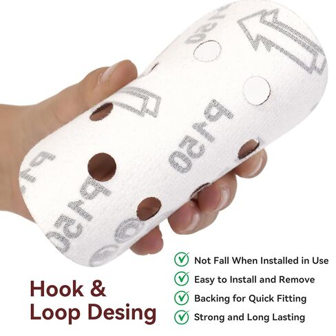 165 PCS 5 Inch Hook and Loop Sanding Discs with 8 Holes (Mix Grit-165pcs) in Saudi Arabia
