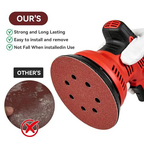 165 PCS 5 Inch Hook and Loop Sanding Discs with 8 Holes (Mix Grit-165pcs) in Saudi Arabia