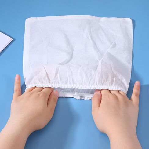 6Pcs White Non-Woven Nail Art Dust Suction Collector, Dust Collector Bags, Replacement Bag for Nail Art Equipment Nails Salon in Kuwait