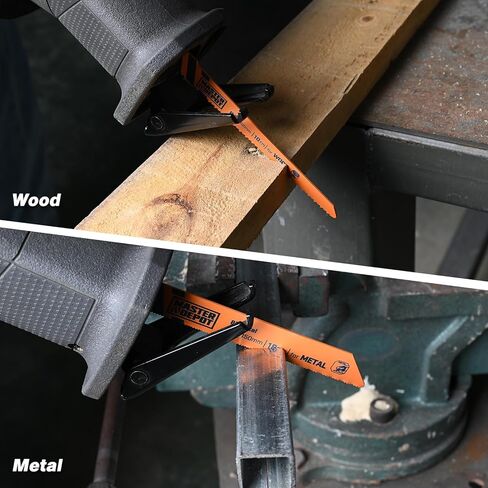 10-Piece Bi-Metal Reciprocating Saw Blades Set, 6 & 4 Inch Saw Blades for Metal & Wood Cutting,Compatible with DeWalt, Milwaukee & More in Kuwait