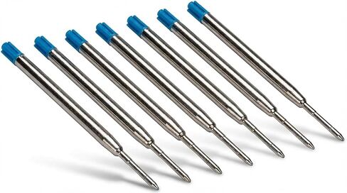 6 Pack - TikiPen Blue Parker Compatible Ballpoint Pen Refills. Smooth Writing German Ink and 1mm Medium Tip… (Red) in Saudi Arabia
