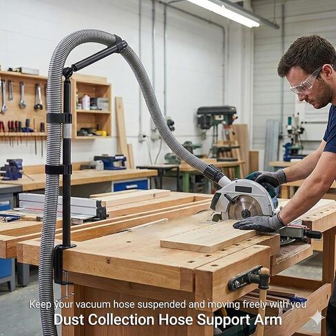 ذراع ذراع تجميع الغبار، مشبك خالٍ من الأدوات على حامل خرطوم المكنسة لآلات CNC المكتبية، حامل خرطوم دعم علوي قابل للتعديل لمزيد من خراطيم تفريغ المتاجر، نظام جمع الغبار منشار الطاولة in Kuwait