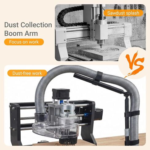 ذراع ذراع تجميع الغبار، مشبك خالٍ من الأدوات على حامل خرطوم المكنسة لآلات CNC المكتبية، حامل خرطوم دعم علوي قابل للتعديل لمزيد من خراطيم تفريغ المتاجر، نظام جمع الغبار منشار الطاولة in Kuwait