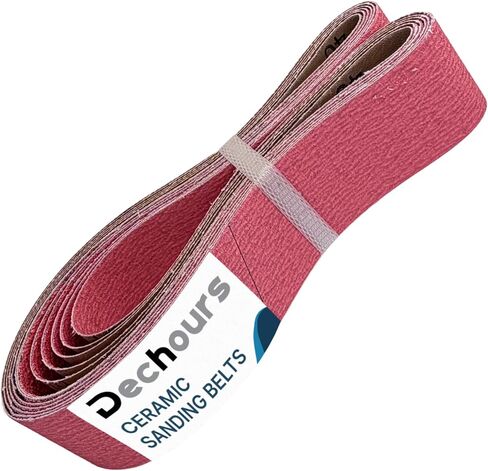 2 x 72 Inch Metal Grinding Ceramic Sanding Belts, 6 Pack 36/60/80/120 Grit Assortment for Knife Making, Belt Grinding, Bevel Work & Stock Removal in Kuwait