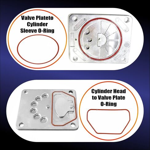 طقم مكبس ضاغط KK-4835 مع قضيب توصيل، ومحمل مكبس، بديل لكابل Sears Craftsman Porter، مضخة ضاغط هواء خالية من الزيت من Dewalt Devildis KK-4835 KK-5081 A02743 in Kuwait
