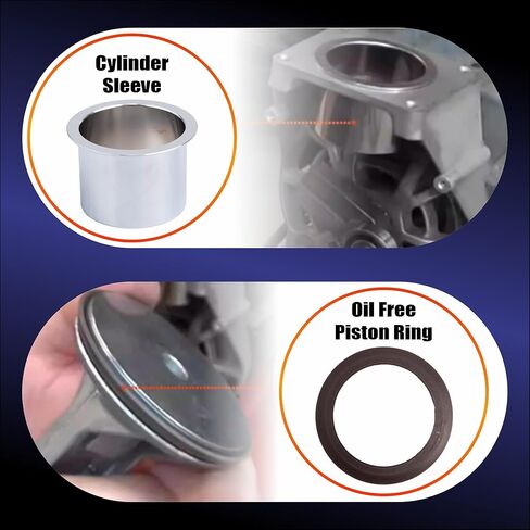 طقم مكبس ضاغط KK-4835 مع قضيب توصيل، ومحمل مكبس، بديل لكابل Sears Craftsman Porter، مضخة ضاغط هواء خالية من الزيت من Dewalt Devildis KK-4835 KK-5081 A02743 in Kuwait