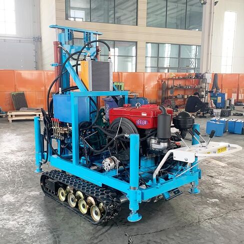 Portable Hydraulic Well Drilling Machine, High Pressure Crawl Water Well Drilling Rig Fast Drilling Hydraulic Borehole Machine for Residential Water Supply & Agricultural Use in Kuwait