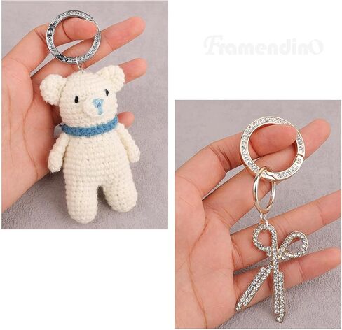 Framendino ، Rhinestone Spring O Rings Bling Round Clip Buckle Diamond Buckle for DIY Crafts in Saudi Arabia