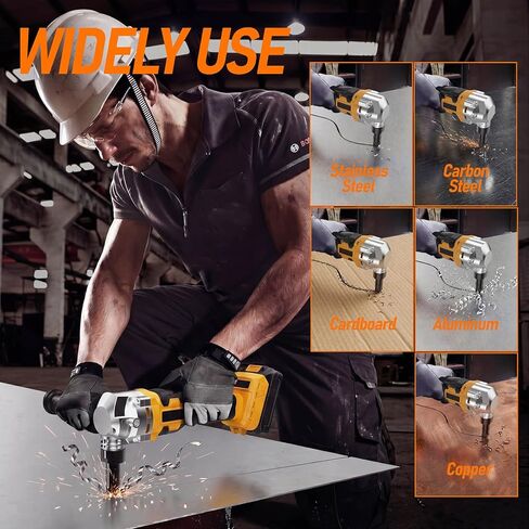 Cordless Metal Nibbler Compatible with DeWalt 20V Battery(No Battery) Brushless Metal Cutter 3-Speed with Assist Handle & 2 Blades for Stainless Steel Aluminum in Kuwait