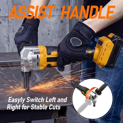 Cordless Metal Nibbler Compatible with DeWalt 20V Battery(No Battery) Brushless Metal Cutter 3-Speed with Assist Handle & 2 Blades for Stainless Steel Aluminum in Kuwait