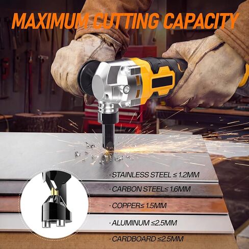 Cordless Metal Nibbler Compatible with DeWalt 20V Battery(No Battery) Brushless Metal Cutter 3-Speed with Assist Handle & 2 Blades for Stainless Steel Aluminum in Kuwait