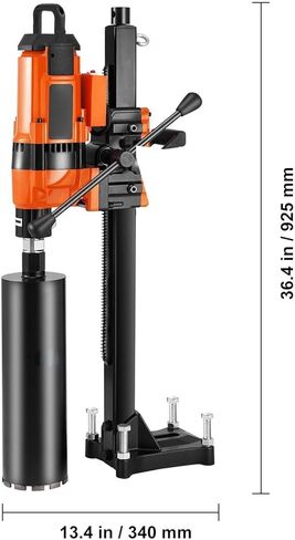 Core Drill Machine, 0.8-11.8in Drilling Diameter Diamond Core Drill Rig with Stand and Core Drill Bit, 3500W Rugged Concrete Core Drill, Wet and Dry Use, For Concrete, Brick, Marble in Kuwait