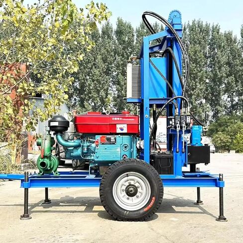 Mini Portable Water Well Drilling Rig Lightweight DIY Borehole Drilling Machine for Residential Water Wells, Two-cylinder Engine Water Well Drilling Rig for Fast Drilling & Reliable Water Access in Kuwait