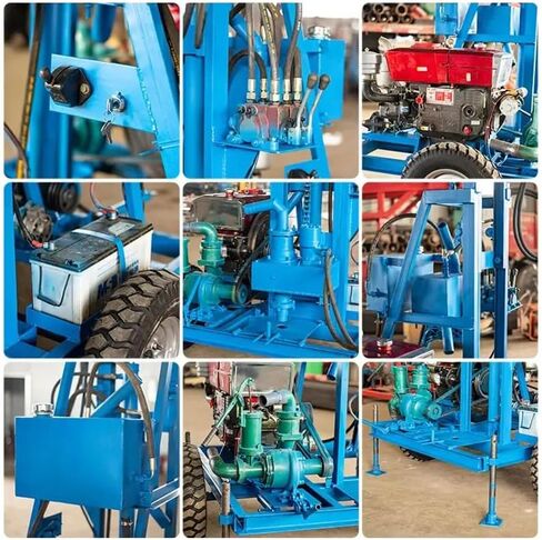 Mini Portable Water Well Drilling Rig Lightweight DIY Borehole Drilling Machine for Residential Water Wells, Two-cylinder Engine Water Well Drilling Rig for Fast Drilling & Reliable Water Access in Kuwait
