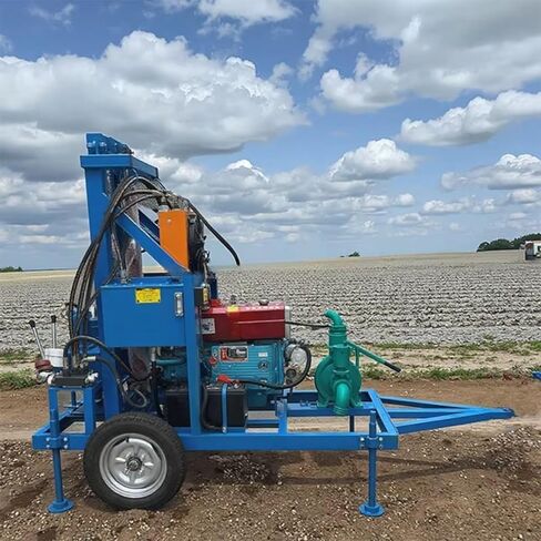Portable Water Well Drilling Rig, Hydraulic Borehole Drill Machine 50–200m Depth, Mobile Well Driller Small Drilling Machine for Farm Irrigation, Residential Backyard & Rural Use in Kuwait