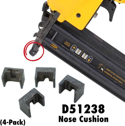 4 قطعة وسادة أنف من المطاط الناعم غير المتشابك لـ DeWALT D51238-18 مقياس براد بائع المسامير (يستبدل 395520-00) in Kuwait