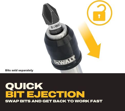 مجموعة حامل لقمة مفاتيح من DEWALT لقم سداسية مقاس 1/4 بوصة، سلسلة مفاتيح حامل لقمة معدنية متينة (DWAFHLDKC5) in Kuwait
