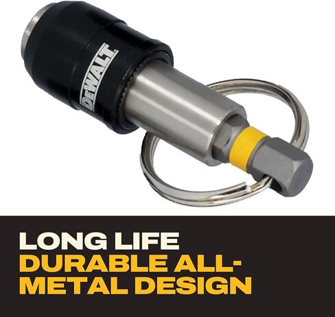 مجموعة حامل لقمة مفاتيح من DEWALT لقم سداسية مقاس 1/4 بوصة، سلسلة مفاتيح حامل لقمة معدنية متينة (DWAFHLDKC5) in Kuwait