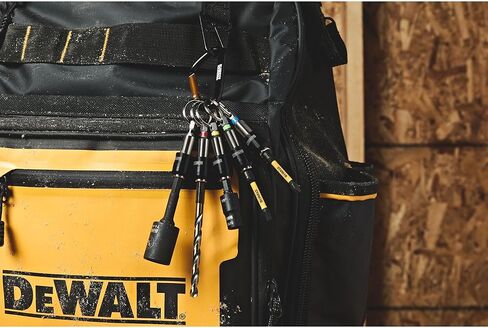 مجموعة حامل لقمة مفاتيح من DEWALT لقم سداسية مقاس 1/4 بوصة، سلسلة مفاتيح حامل لقمة معدنية متينة (DWAFHLDKC5) in Kuwait