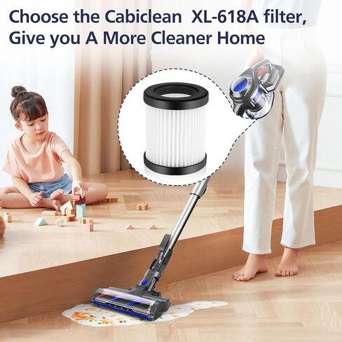 XL-618A Fliter متوافق مع مكنسة Moosoo XL-618A وM8-PRO اللاسلكية، فلتر فعال، 8 عبوات in Kuwait