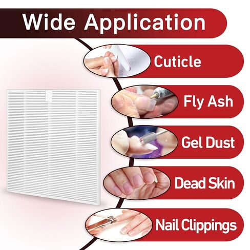 6 Pcs Nail Dust Collector Replacement Filter Compatible with CHRISTINE SHELLY X10 Nail Dust Collector, Reusable Replacement Filters with 1 Clean Brush, Easy to Clean(White) in Kuwait