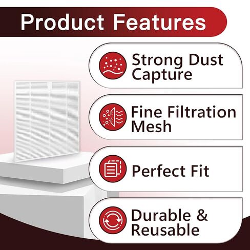 6 Pcs Nail Dust Collector Replacement Filter Compatible with CHRISTINE SHELLY X10 Nail Dust Collector, Reusable Replacement Filters with 1 Clean Brush, Easy to Clean(White) in Kuwait