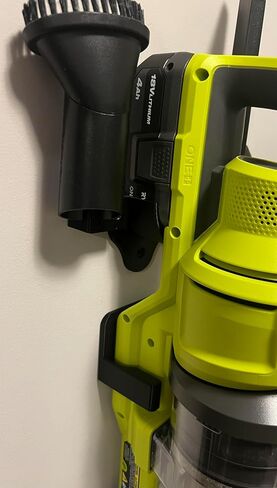 Generic Wall Mount Compatible with Ryobi ONE+ 18V Stick Vac - PCL & PBl Compatible - Battery Design - Black, MWJ88_0002 in Kuwait