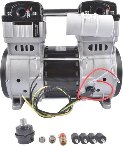 110 Volts 2 HP Electric Air Compressor 15 Amps SP-9421, SP9421 24 Gallons Ultra Quiet and Oil-Free Pump/Motor Mixizap in Saudi Arabia