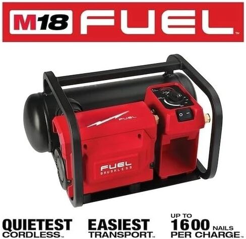 2840-20 ضاغط طاقة لاسلكي محمول لميلووكي M18 FUEL 2 جالون ضاغط هادئ مدمج أحمر - أداة عارية in Kuwait