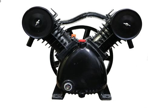 Air Compressor Pump 3HP 2 Piston V Style Twin Cylinder Motor Head Airtool Max Air Delivery 11.2 CFM @ 90 PSI 1150 rpm Flywheel 10" with single A V-groove in Kuwait