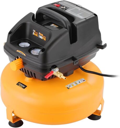 Hoteche 3 Gallon Air Compressor, 1/3HP Portable Air Compressor 100PSI Max Working Pressure, Oil-Free Compressor Tank for Tire Inflation, Spray Painting, Woodwork Nailing, 4700RPM in Kuwait