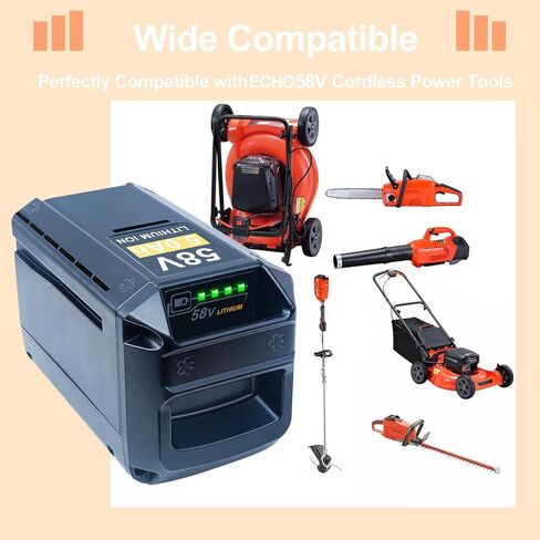 DTK 5AH Battery Replacement for Echo 58V Battery Lithium Ion Cordless Power Tools in Saudi Arabia