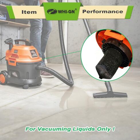 حزمة من 12 (9+3) فلتر قماش VRC2 وفلتر أكمام إسفنجية VFF21، متوافق مع مكانس Vacmaster سعة 2.5-3.2 جالون الرطبة والجافة، مناسب أيضًا لنماذج Armor All 2.5 جالون Utility Vacs # AA255 AA255W AA256 in Kuwait
