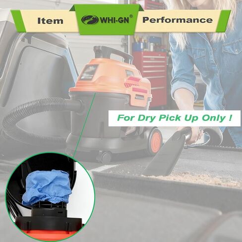 حزمة من 12 (9+3) فلتر قماش VRC2 وفلتر أكمام إسفنجية VFF21، متوافق مع مكانس Vacmaster سعة 2.5-3.2 جالون الرطبة والجافة، مناسب أيضًا لنماذج Armor All 2.5 جالون Utility Vacs # AA255 AA255W AA256 in Kuwait