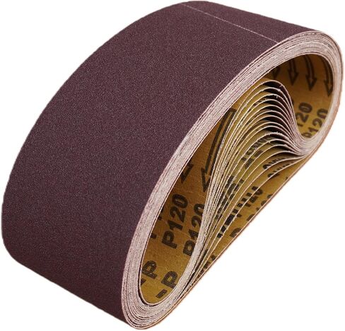 20-Pack 3x21 Sanding Belts 400 Grit — Fine Surface Polish for Woodworking, Knife Sharpening & Metal — Precision Seamless Joint Fits 3x21 Inch Sanders in Kuwait