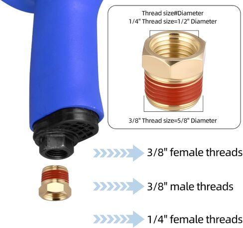 3/8" NPT Male x 1/4" NPT Female, 1/4" NPT Male x 3/8" NPT Female Bushing Reducer Reducing Pipe Adapter Fitting 10pcs in Kuwait