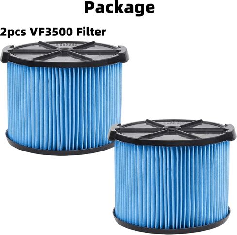 2 قطعة فلتر بديل VF3500 3 طبقات يناسب Ridgid WD3050 WD4070 WD4080 WD4522 4000RV 4500RV WD4050 Shop Vac 3-4.5 جالون مكانس كهربائية رطبة وجافة in Kuwait