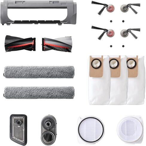 eufy Official Replacement Accessory Kit for Omni S2, 2 Pairs of Side Brushes, 2 Filter Sets, 1 Roller Brush, 1 Brush Guard, 1 Dust Bag, 1 Roller Mop, 1 Water Tank Filter in Kuwait