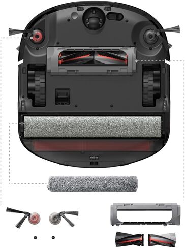 eufy Official Replacement Accessory Kit for Omni S2, 2 Pairs of Side Brushes, 2 Filter Sets, 1 Roller Brush, 1 Brush Guard, 1 Dust Bag, 1 Roller Mop, 1 Water Tank Filter in Kuwait