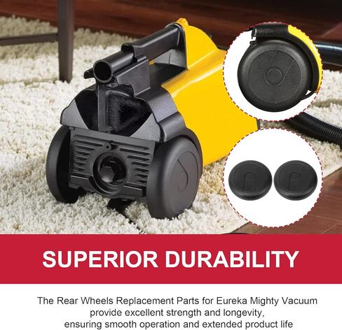 15409-119N عجلات خلفية للمكنسة الكهربائية Eureka Mighty Mite 3600 Series SC3683، SC3686 وSC3681، العجلات الخلفية تناسب أجزاء Eureka Mighty Mite، عبوتان in Kuwait