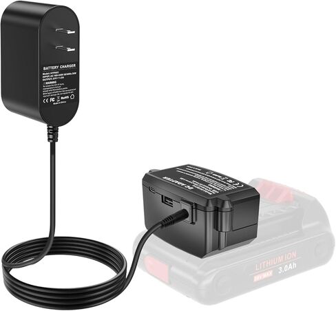 شاحن بطارية ليثيوم 21 فولت بحد أقصى مع محول تيار مستمر ومنافذ USB-C ومنافذ A، بديل لشاحن بطارية بلاك اند ديكر 20 فولت، متوافق مع بطاريات الليثيوم LBXR20 LBX4020 LBX20 in Kuwait