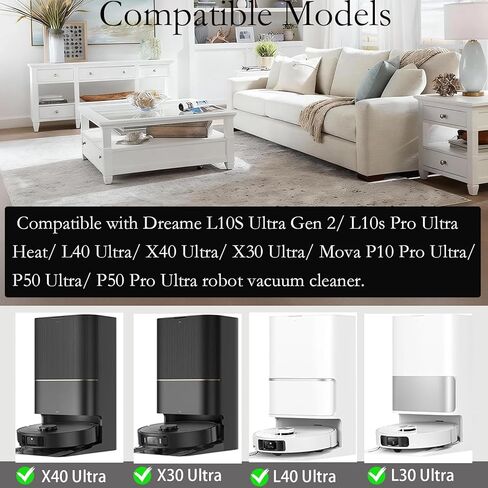 (12 حزمة) فلتر HEPA بديل لـ Dreame X40 Ultra، L10s Pro Ultra Heat، X30 Ultra، D30 Ultra، L10s Ultra Gen 2، L40 Ultra، Mova P50/P10 Series Robot Vacuums in Kuwait