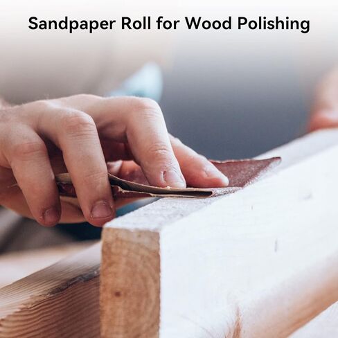 5 Grits Emery Cloth Roll, 150 240 320 400 600 Grits Per Roll 6 Meters，Abrasive Sandpaper Roll with Dispenser，Sandpaper for Metal and Wood Furniture in Kuwait