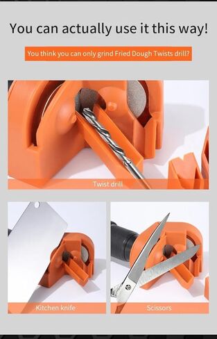 2-16mm Multipurpose Drill Bit Grinding Sharpener,Electric Impact Drill Knife Sharpener,Disposable Double-sided Polishing in Kuwait