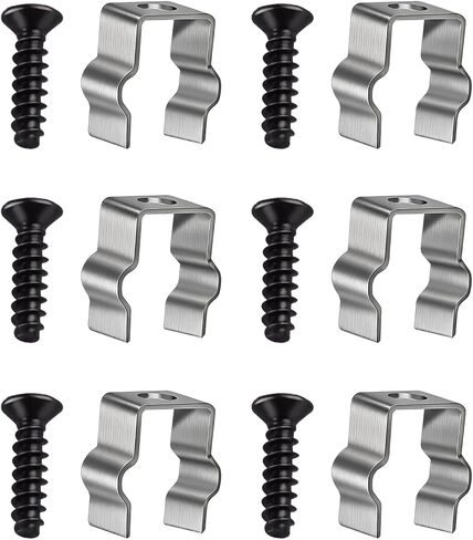 XTPTFABS 6Pcs Stainless Steel Vacuum Side Brush Mount Clips with Screw Compatible with Shark IQ and AI AV2501S Robot Vacuum, Not Fits for ION modle in Kuwait