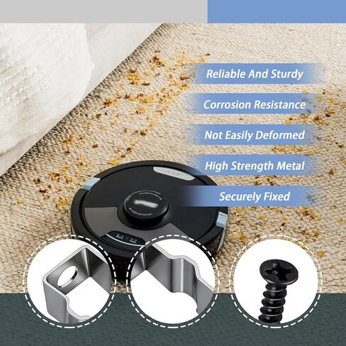 XTPTFABS 6Pcs Stainless Steel Vacuum Side Brush Mount Clips with Screw Compatible with Shark IQ and AI AV2501S Robot Vacuum, Not Fits for ION modle in Kuwait